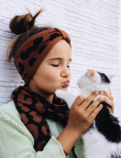 Children's headband LEO brown/black