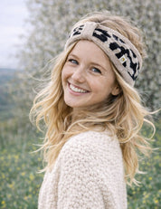 Stirnband LEO beige schwarz