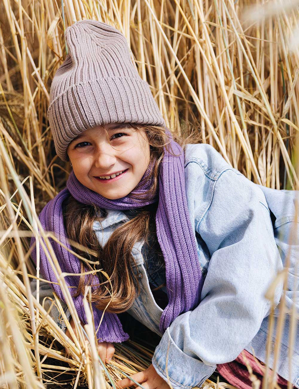 Children's scarf SAMI purple