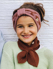 Children's headband LEO brown/pink