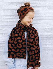 Children's scarf LEO brown/black
