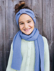 Children's scarf SAMI light blue