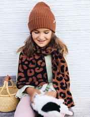 Children's scarf LEO brown/black