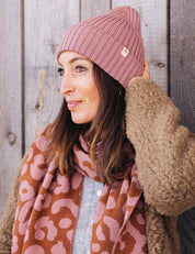 Children's scarf LEO pink/brown