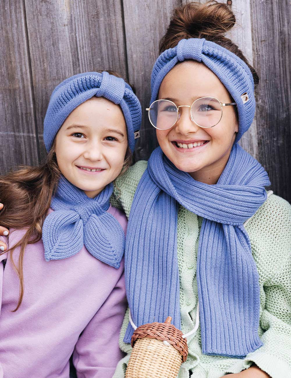 Children's scarf SAMI light blue