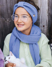 Children's scarf SAMI light blue
