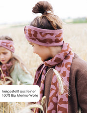Children's scarf LEO pink/brown