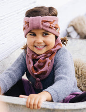 Children's headband LEO brown/pink