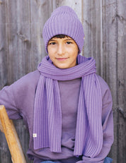Beanie lilla til voksne