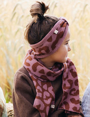 Children's scarf LEO pink/brown