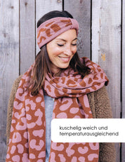 Children's headband LEO brown/pink