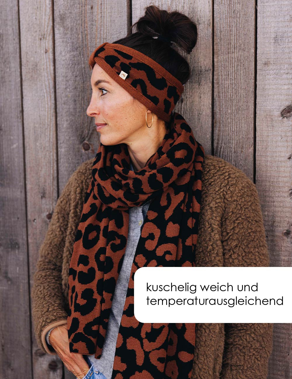 Headband LEO brown/black