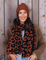 XXL Scarf LEO brown/black
