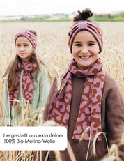 Children's headband LEO brown/pink
