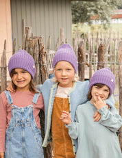 Beanie lilla til voksne