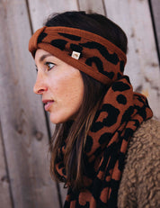 Children's scarf LEO brown/black