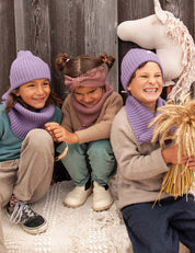 Beanie lilla til voksne