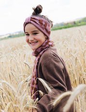 Children's headband LEO brown/pink