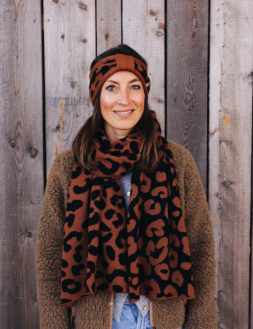 Headband LEO brown/black