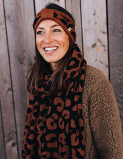 XXL Scarf LEO brown/black