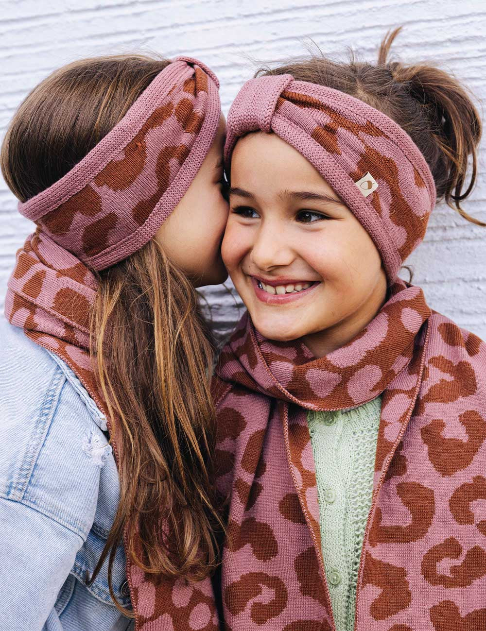 Headband LEO brown/pink