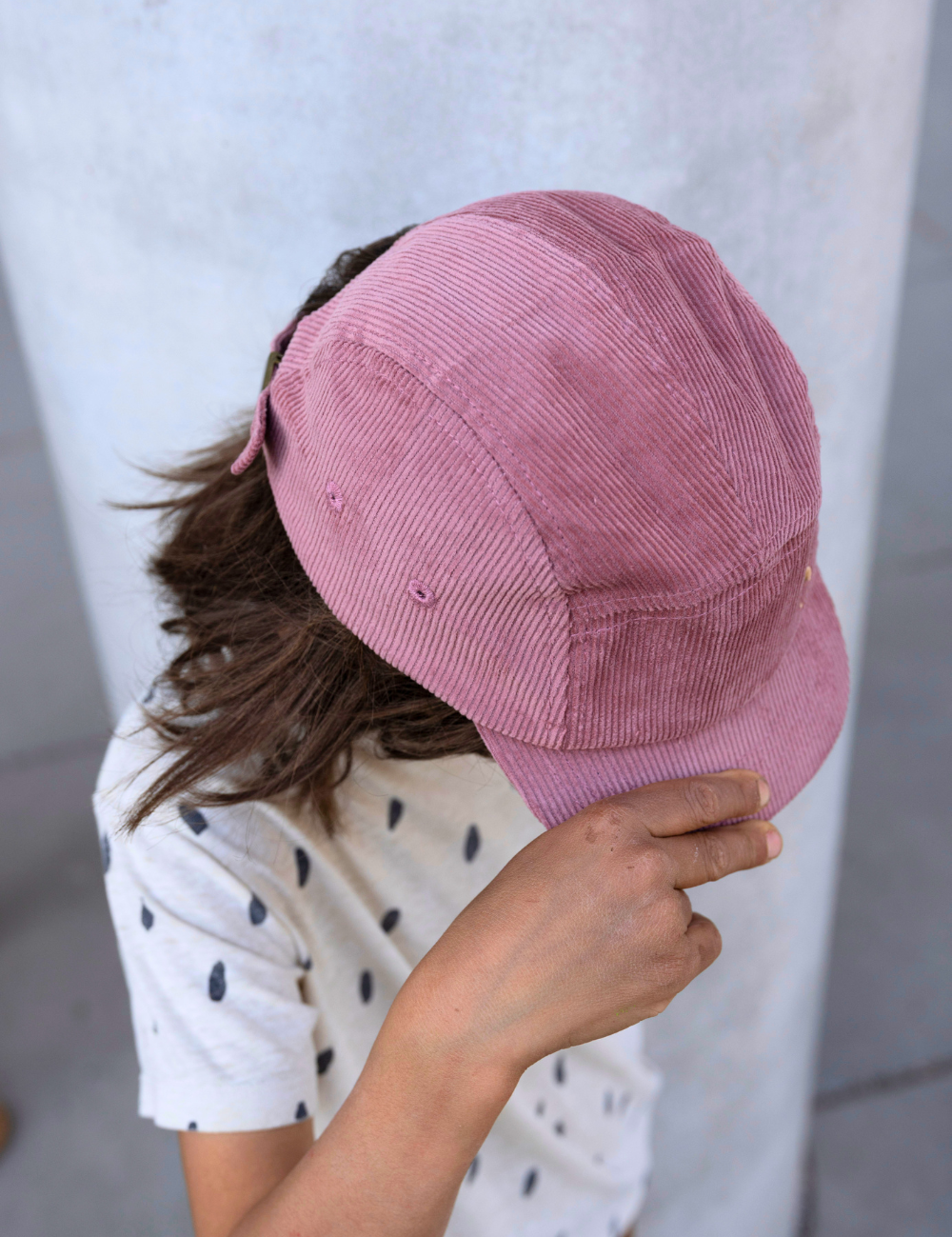 Kinder Cord Cap rosa