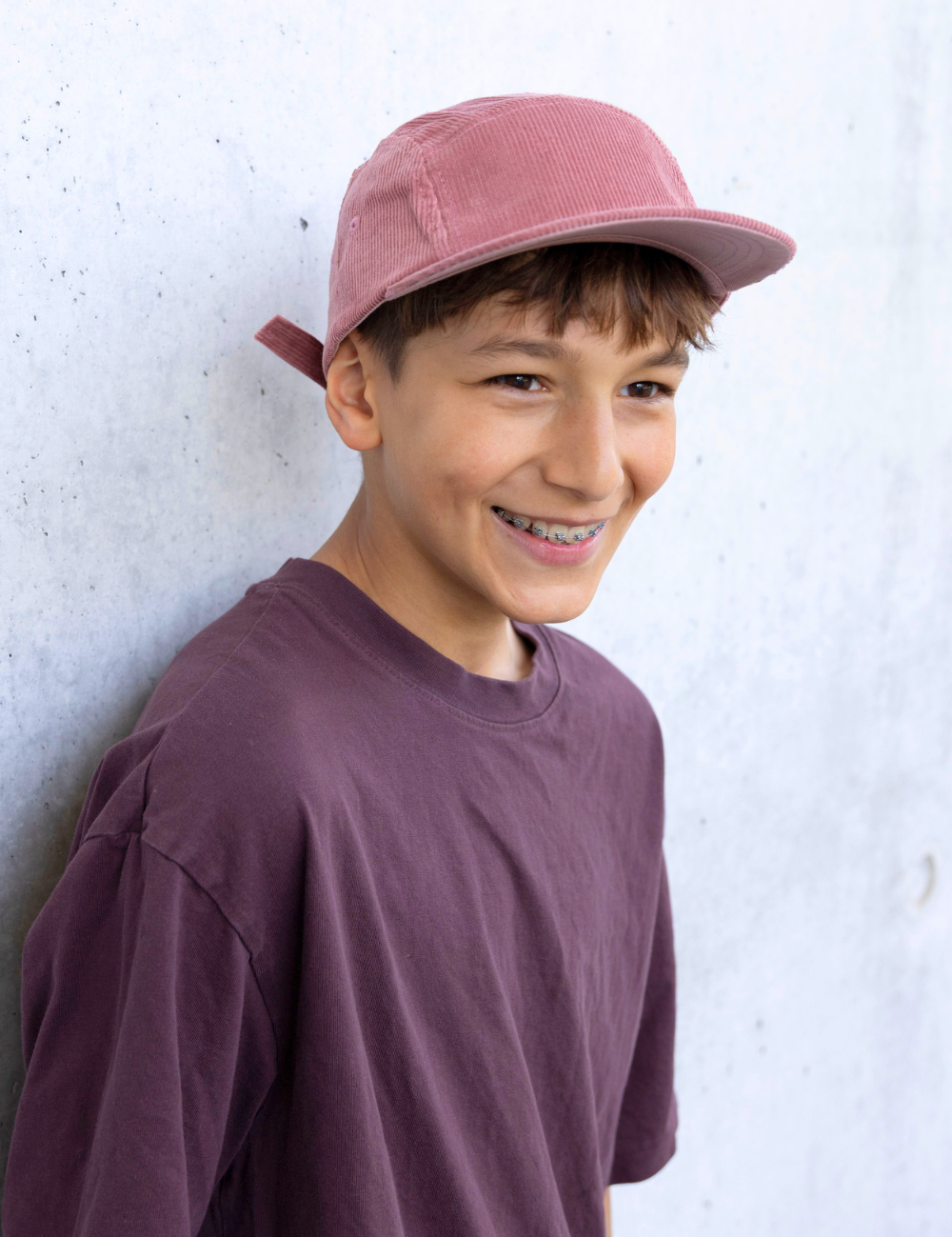 Kinder Cord Cap rosa