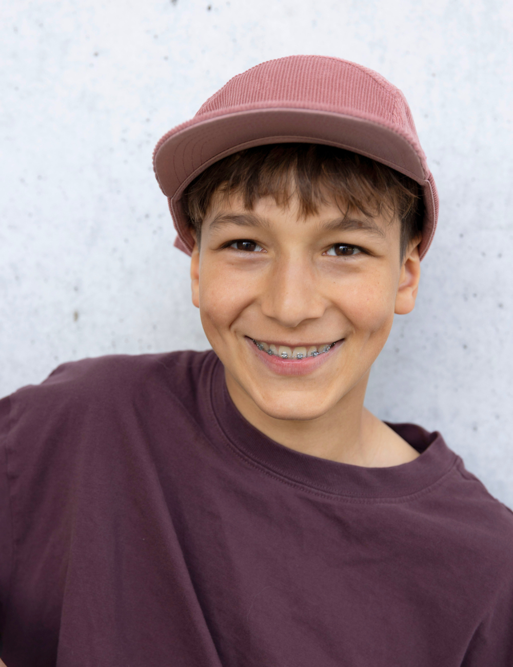 Kinder Cord Cap rosa