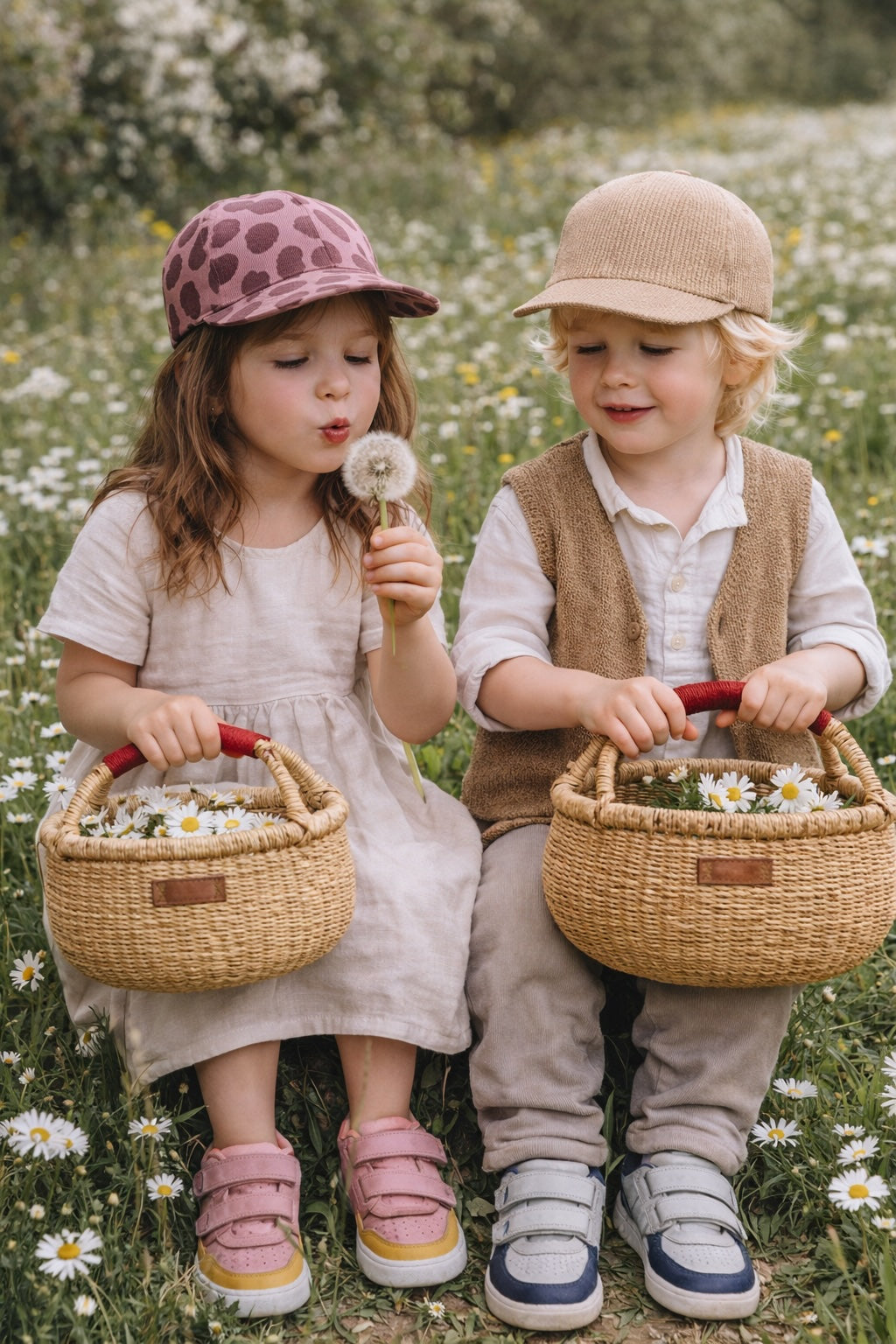 Casquette en velours côtelé pour enfant leo