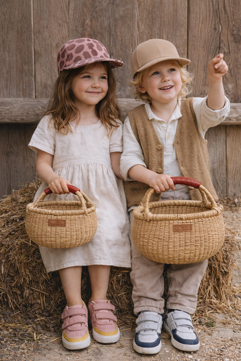 Casquette en velours côtelé pour enfant leo
