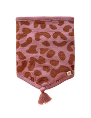 Tube scarf for children LOOPI - LEO pink/brown