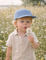 Kinder Cord Cap hellblau