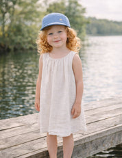 Kinder Cord Cap hellblau