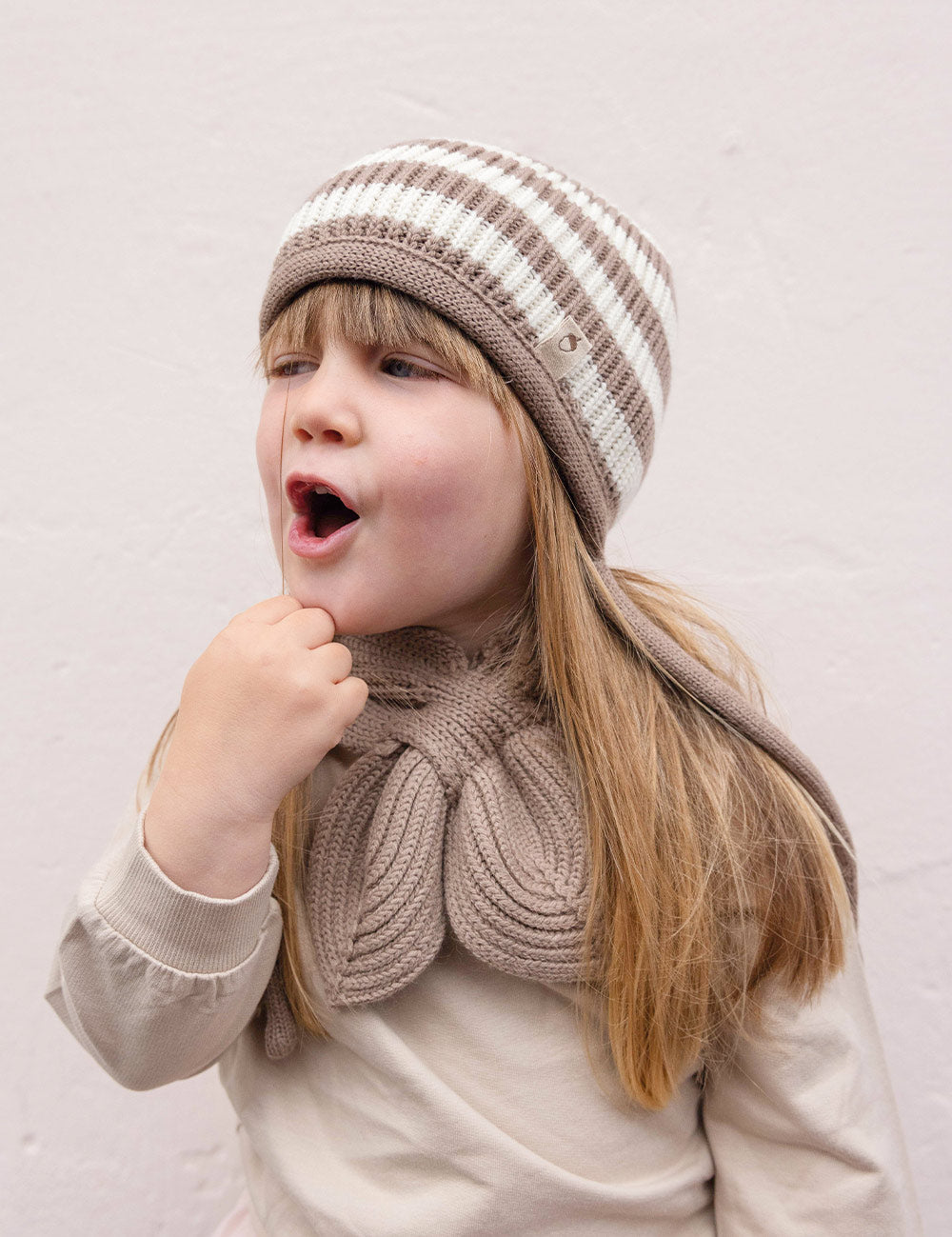 Baby Schleifenschal beige