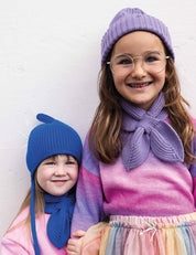 Baby bow scarf purple