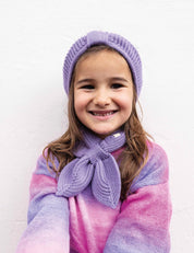 Baby bow scarf purple