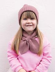 Children's bow scarf pink