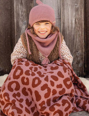 Baby blanket LEO pink / brown
