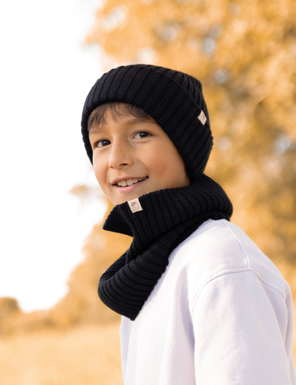 Chapô Mini Merino - Mütze koboldblauBeanie Me im – schwarz Oh Bio Look BEANIE 100%