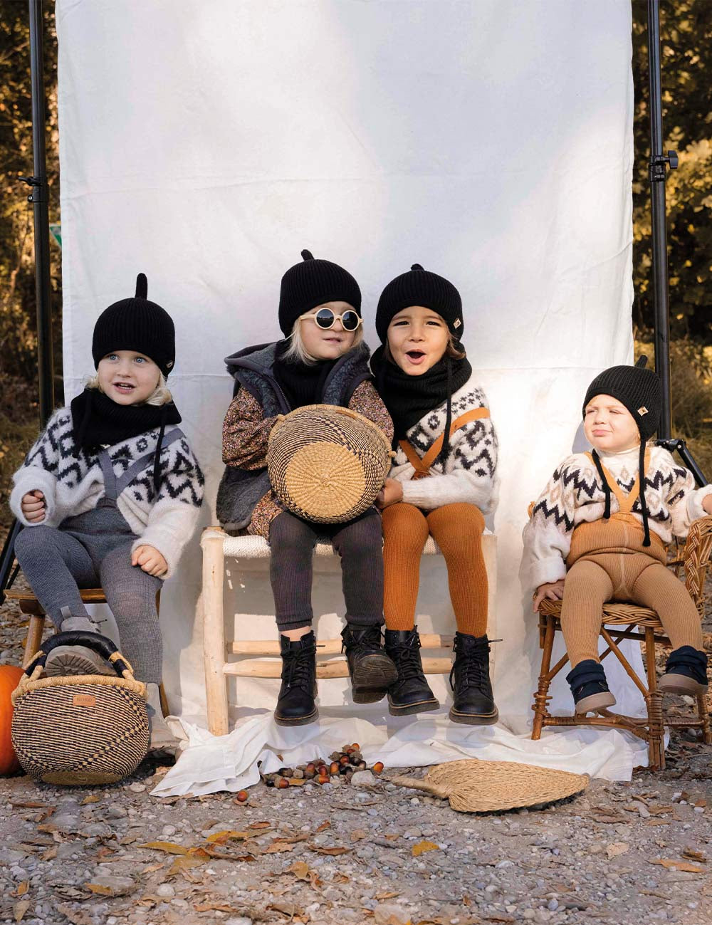 Children's hat PINNI black